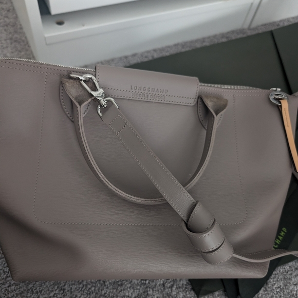 Longchamp Le Pliage City S Taupe Crossbody - Picture 6 of 11